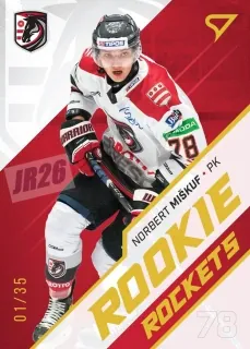 Miškuf Norbert SportZoo Tipos Extraliga 2021-22 Rookie Rockets Gold /35 č.RR-06