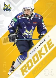Tomala Timotej SportZoo Tipos Extraliga 2021-22 Rookie Rockets Gold /35 č.RR-08