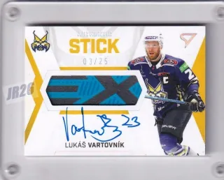Vartovník Lukáš SportZoo Tipos Extraliga 2021-22 Authentic Stick /25 č.ST-LV