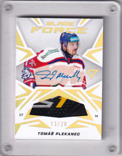  Tomáš Plekanec SportZoo ČR Rep. 2025 Blade Force AUTO /20 č.BFS-TP