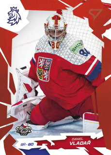 Daniel Vladař SportZoo Hokejové Česko 2026 Base Scarled Red č.3