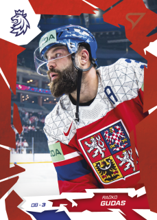 Radko Gudas SportZoo Hokejové Česko 2026 Base Scarled Red č.9