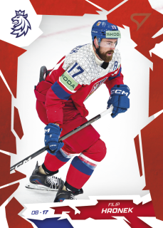 Filip Hronek SportZoo Hokejové Česko 2026 Base Scarled Red č.11