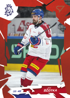 Jan Ščotka SportZoo Hokejové Česko 2026 Base Scarled Red č.19