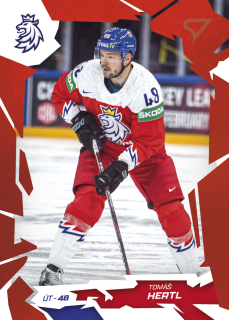 Tomáš Hertl SportZoo Hokejové Česko 2026 Base Scarled Red č.29