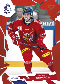 Ondřej Kovařčík  SportZoo Hokejové Česko 2026 Base Scarled Red č.38