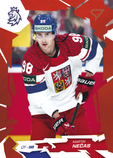 Martin Nečas  SportZoo Hokejové Česko 2026 Base Scarled Red č.42