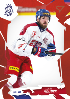 Lukáš Rousek  SportZoo Hokejové Česko 2026 Base Scarled Red č.46