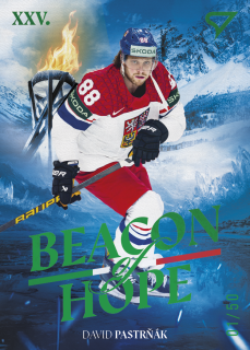 David Pastrňák SportZoo Hokejové Česko 2026 Beacon of Hope Green /50 č.BH-24