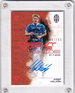 JOSEF KOLÁŘÍK SportZoo Chance liga 2025-26 II.série Debut Date Rookie AUTO /65 č.DRS-JK