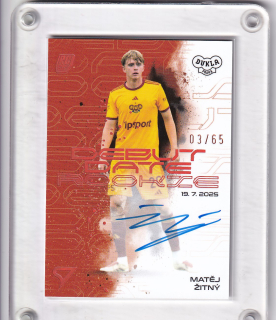 MATĚJ ŽITNÝ SportZoo Chance liga 2025-26 II.série Debut Date Rookie AUTO /65 č.DRS-MZ