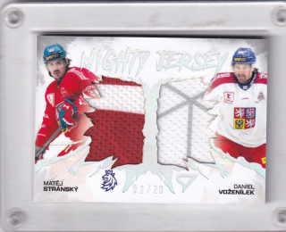 Matěj Stránský-Daniel Voženílek SportZoo Hokejové Česko 2026 Mighty Jersey Dual /20 č.MJD-TV