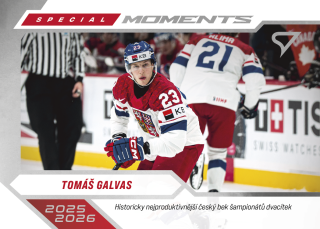 Tomáš Galvas SportZoo Hokejové Česko 2026 Special Moments č.SM-21