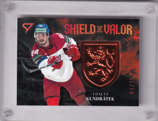 Tomáš Kundrátek SportZoo Hokejové Česko 2026 Shield of Valor Bronze /15 č.SV-TK