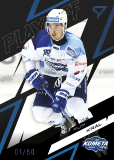 Filip Král SportZoo Tipsport ELH 2025/26 III. PO Play Off Azure Blue /50 č.PO-02