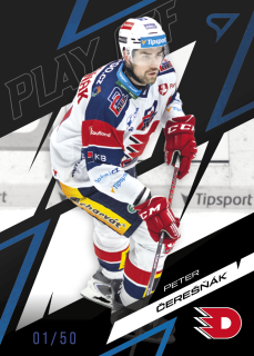 Peter Čerešňák SportZoo Tipsport ELH 2025/26 III. PO Play Off Azure Blue /50 č.PO-08