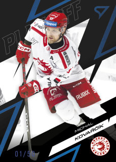 Michal Kovařčík SportZoo Tipsport ELH 2025/26 III. PO Play Off Azure Blue /50 č.PO-41