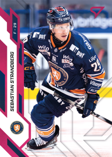 Sebastian Strandberg SportZoo SHL Švédsko 2025-26 I.série Base Crimson Pink č.125