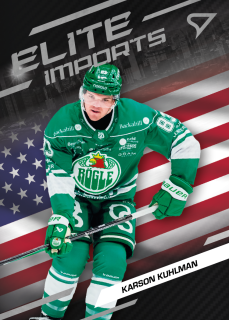 Karson Kuhlman  SportZoo SHL Švédsko 2025-26 I.série Elite Imports č.EI-22