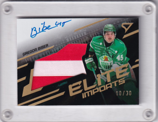 Gregor Biber  SportZoo SHL Švédsko 2025-26 I.série Elite Imports AUTO /30 č.EIS-GB