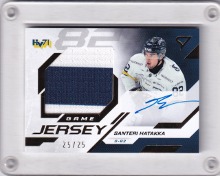 Santeri Hatakka  SportZoo SHL Švédsko 2025-26 I.série Game Jersey AUTO /25 č.GJS-SH