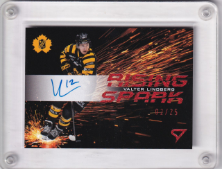 Valter Lindberg  SportZoo SHL Švédsko 2025-26 I.série Rising Spark AUTO /25 č.RSS-VL