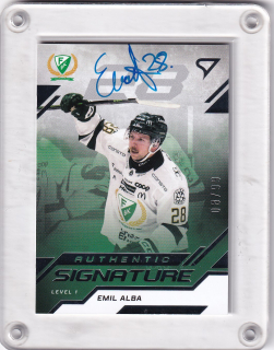 Emil Alba  SportZoo SHL Švédsko 2025-26 I.série Authentic Signature Level 1 xx/99 č.SL1-EA