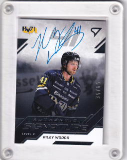 Riley Woods  SportZoo SHL Švédsko 2025-26 I.série Authentic Signature Level 2 xx/65 č.SL2-RW