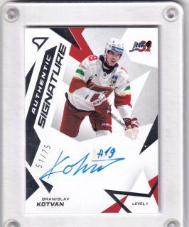BRANISLAV KOTVAN SportZoo Tipos 2025-26 I.série Authentic Signature - Level 1 xx/75 č.SL1-BK