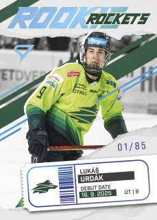 LUKÁŠ URDÁK  SportZoo Tipos 2025-26 II.série Rookie Rockets /85 č.RR-14