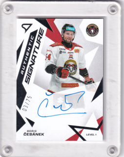 BORIS ČESÁNEK  SportZoo Tipos 2025-26 II.série Authentic signature - Level 1 xx/75 č.SL1-BC