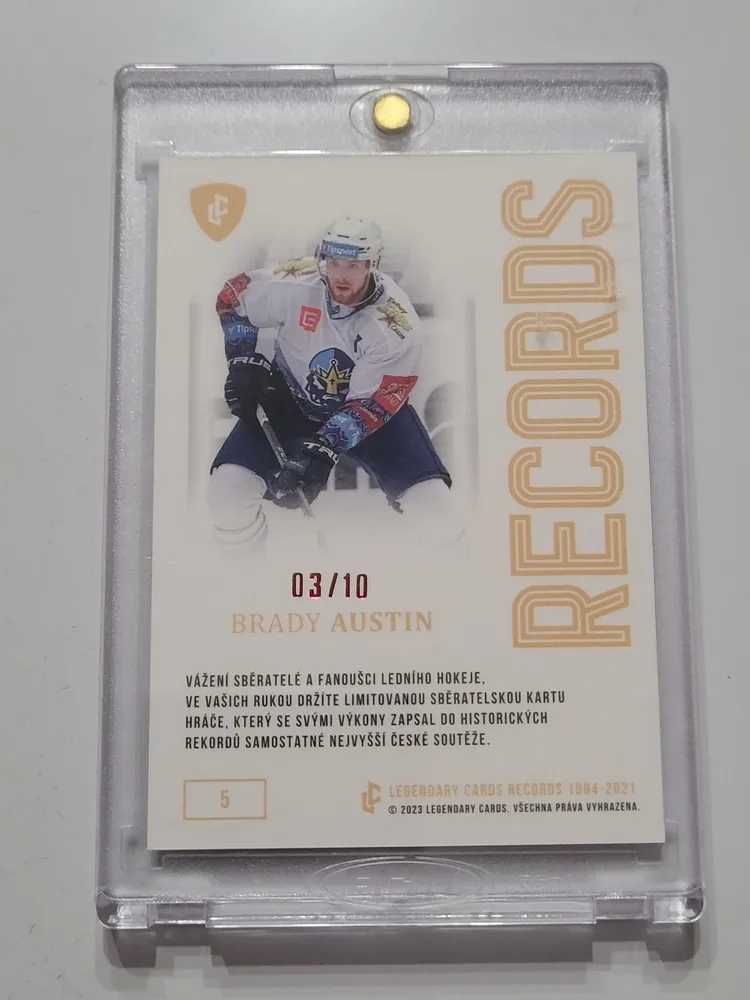 Austin Brady LC Rekordy ELH 2023 Red /10 č.5