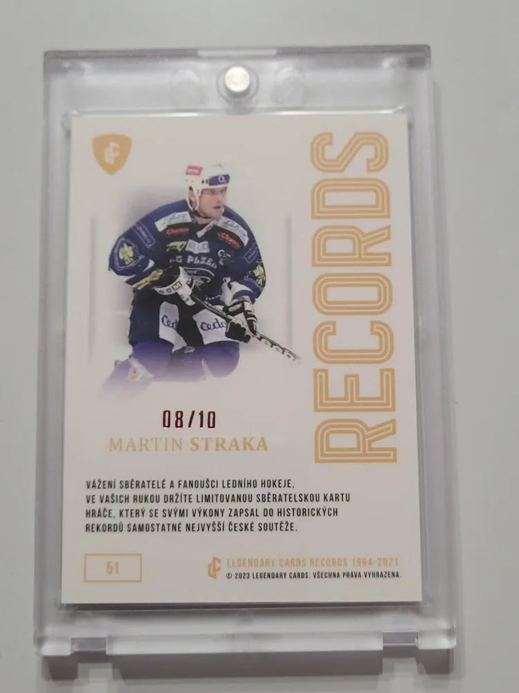 Straka Martin LC Rekordy ELH 2023 Red /10 č.51