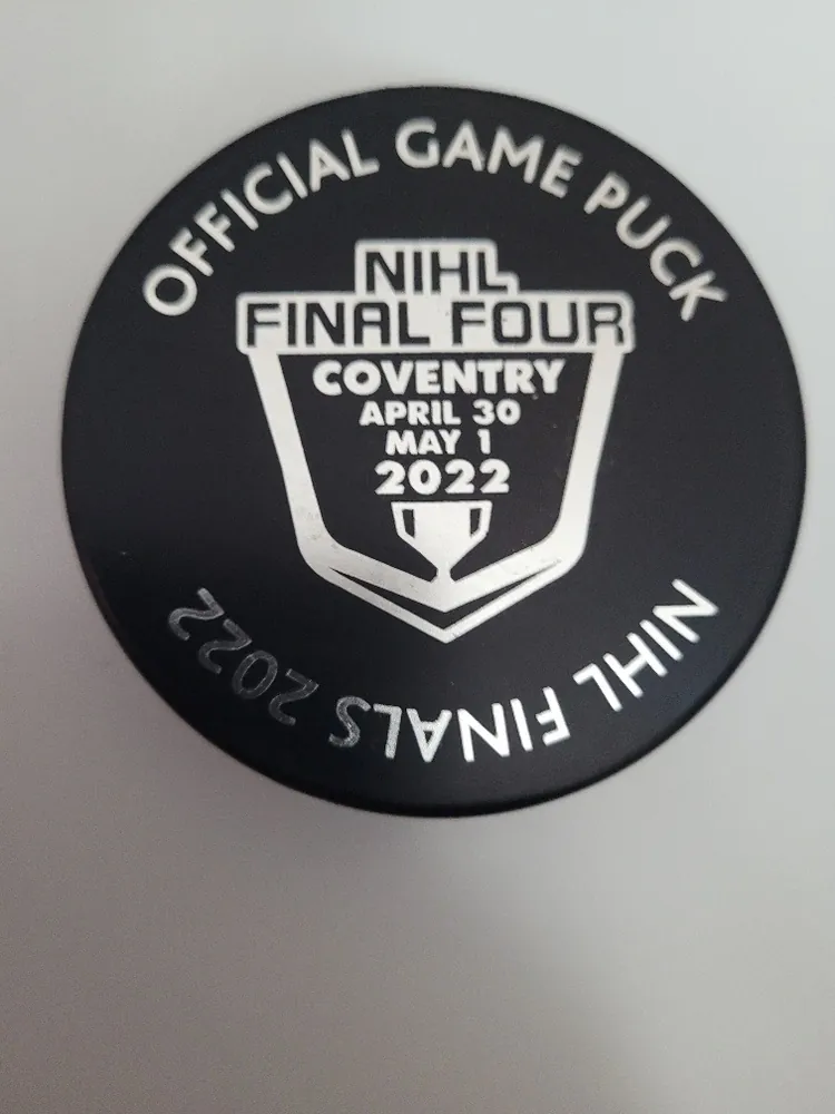 Hokejový puky - dvoustranný -  Offical Game Puck NIHL Final Four Coventry 2022     