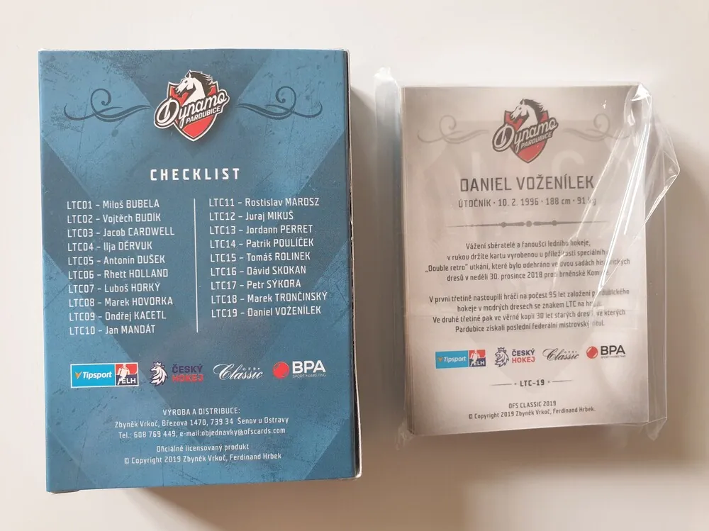 Set 95 let pardubického hokeje HC Pardubice (dresy LTC) 2019